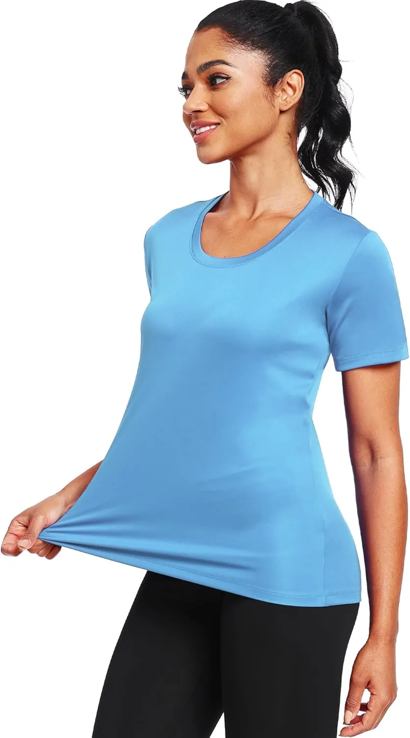 1-5 Pack Women's Short Sleeve Shirts UPF 50  Sun Protection T-Shirts V Neck Workout Quick Dry Tops