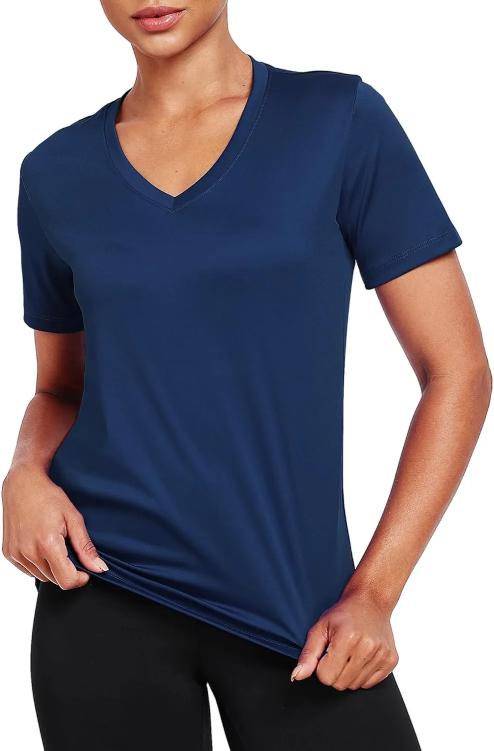 1-5 Pack Women's Short Sleeve Shirts UPF 50  Sun Protection T-Shirts V Neck Workout Quick Dry Tops