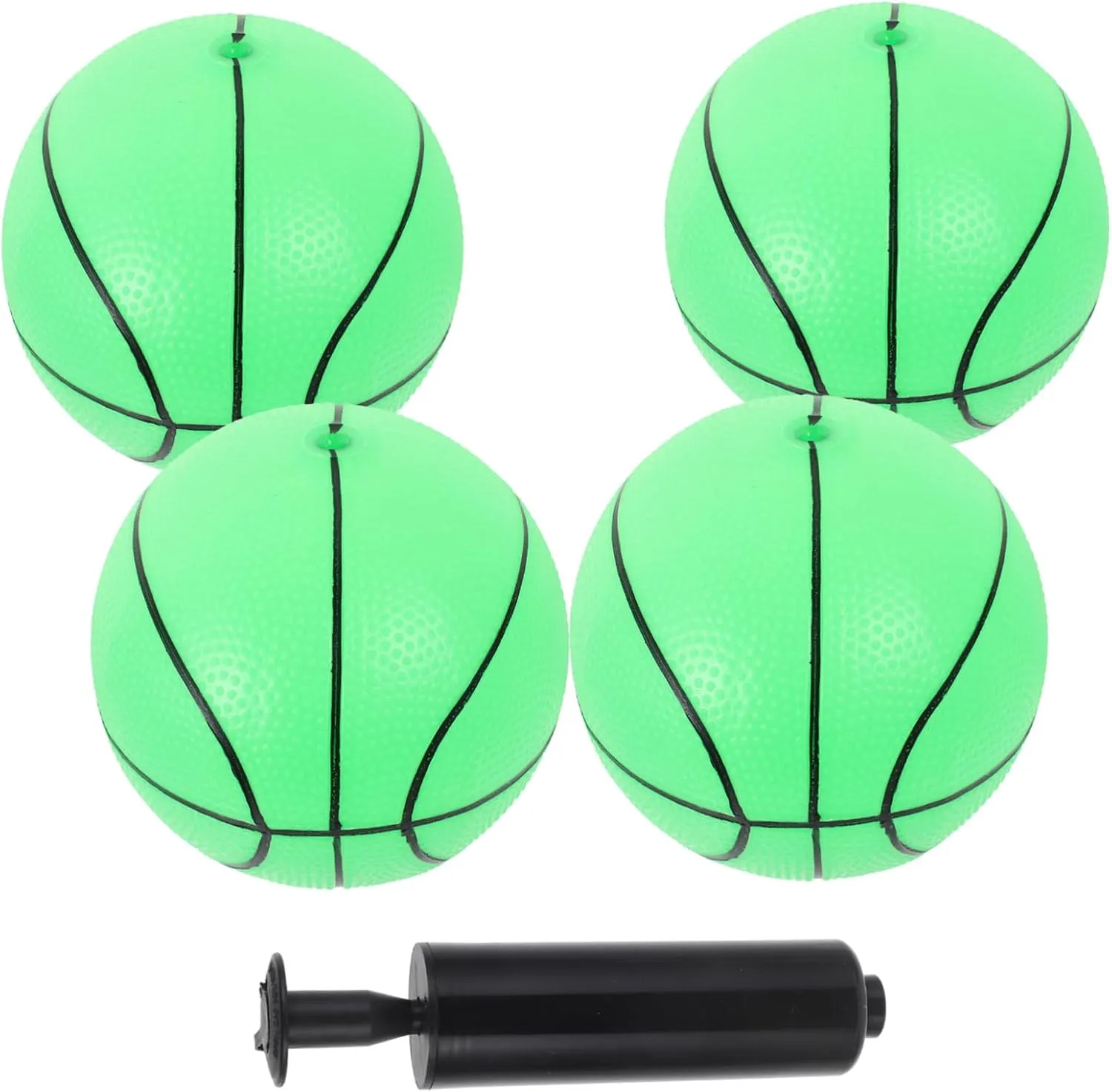 1 Set Luminous Basketball for Glow Dark Inflatable Balls with Pump for Playground Training Indoor for Boys
