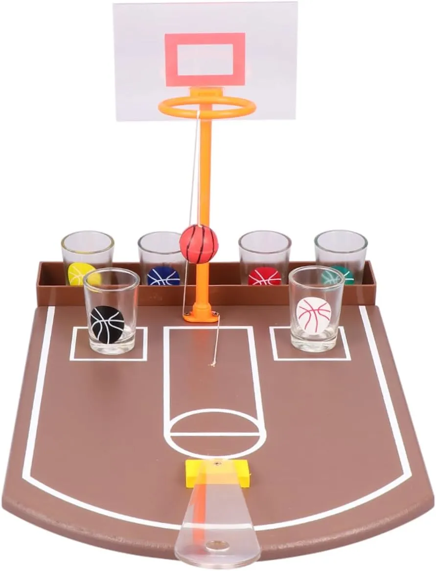 1 Set Table Basketball Desktop Basketball Hoop Indoor Mini Basketball Funny Tabletop Basketball Game Basketball Decorations Basketball Party Sports Theme Wooden