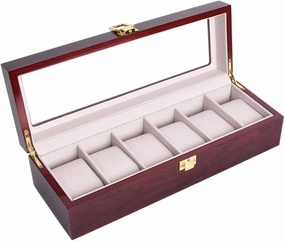10 Slots Watch Boxes Organizer Wood Watches Holder Stand Case Jewelry Display Wooden Storage Gift