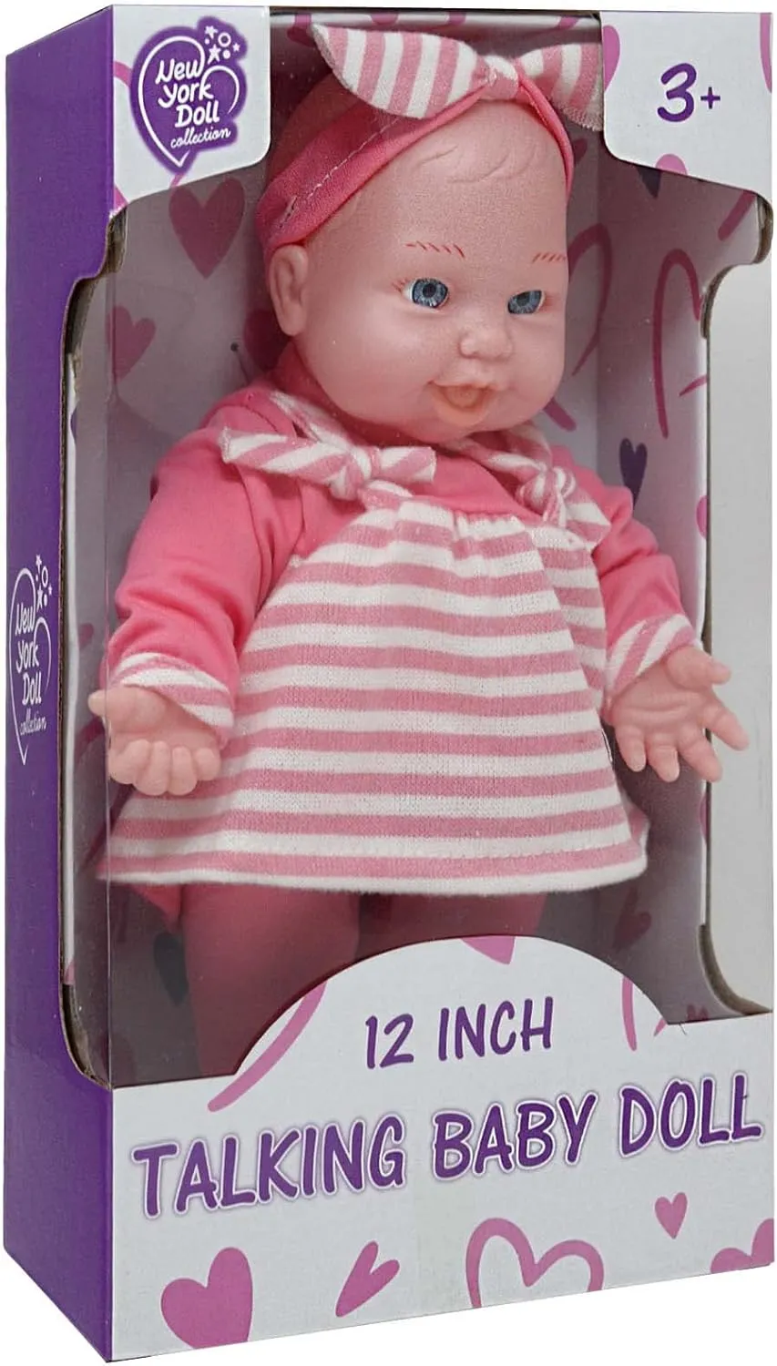 12 Inch Baby Dolls for 3 Year Old Girls - Soft Body Interactive Baby Doll That Can Talk, Cry, Sing and Laugh - Makes Cute Gibberish Sounds