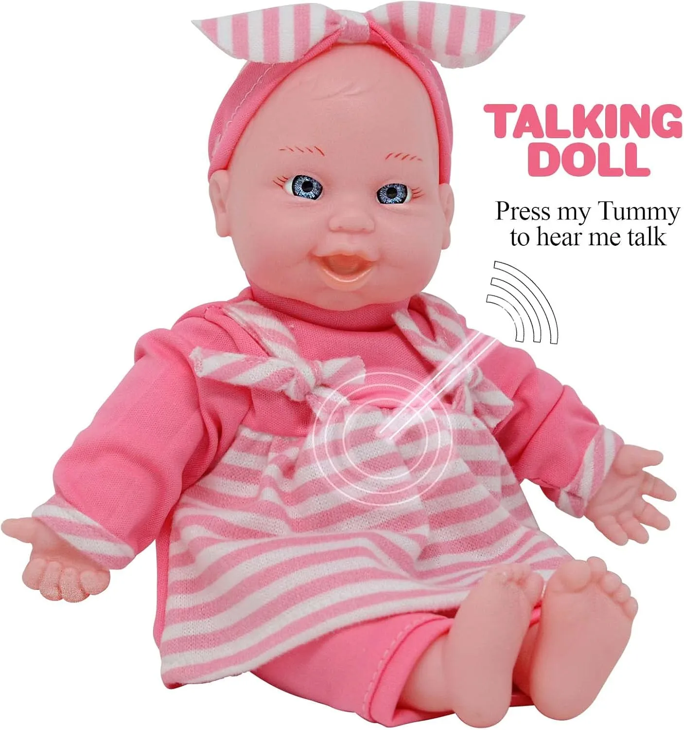 12 Inch Baby Dolls for 3 Year Old Girls - Soft Body Interactive Baby Doll That Can Talk, Cry, Sing and Laugh - Makes Cute Gibberish Sounds