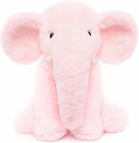 13" Pink Elephant Stuffed Animal - Plush Toy for Boys, Girls, Kids, Baby Shower, Bedtime, Birthday