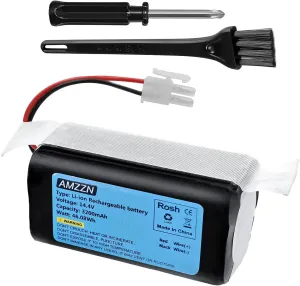 14.4V 3200mAh Replacement Battery for ILIFE A4S, Compatible with ILIFE A4, A4s, A4s Pro, A6, A7, A9, A10, V7, V7s, V7s Plus, W400, W400s, W450 Robot Vacuum Cleaner (5557 2P Plug Battery)