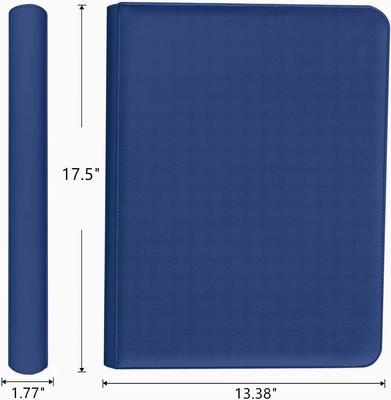 16 Pocket Card Binder, 1000  Premium Zip Trading Card Binder, Double Sided Pocket Card Binder Album, Ringless Card Folder for MTG, TCG, Sports Card (Blue, 16Pockets)