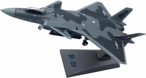 1/100 J-20 Fighter Jet Alloy Model Small Size for Weilong Fighter Jet Plane Model with Stand Alloy Military Miniatures Set