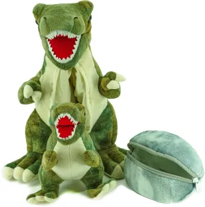 2 in 1 Dinosaur Stuffed Animal Weighted Dragon Plush for Adults & Kids Dinosaur Egg Plushies Toys for Boys Simulation Toy with Babies Inside for All Ages