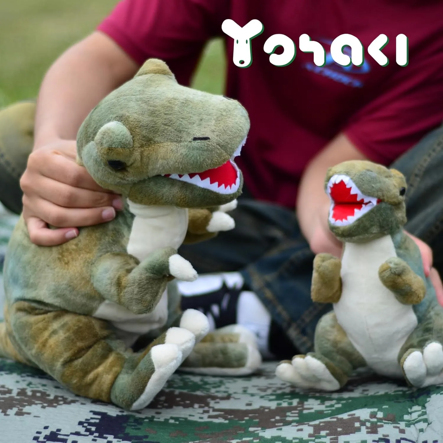 2 in 1 Dinosaur Stuffed Animal Weighted Dragon Plush for Adults & Kids Dinosaur Egg Plushies Toys for Boys Simulation Toy with Babies Inside for All Ages