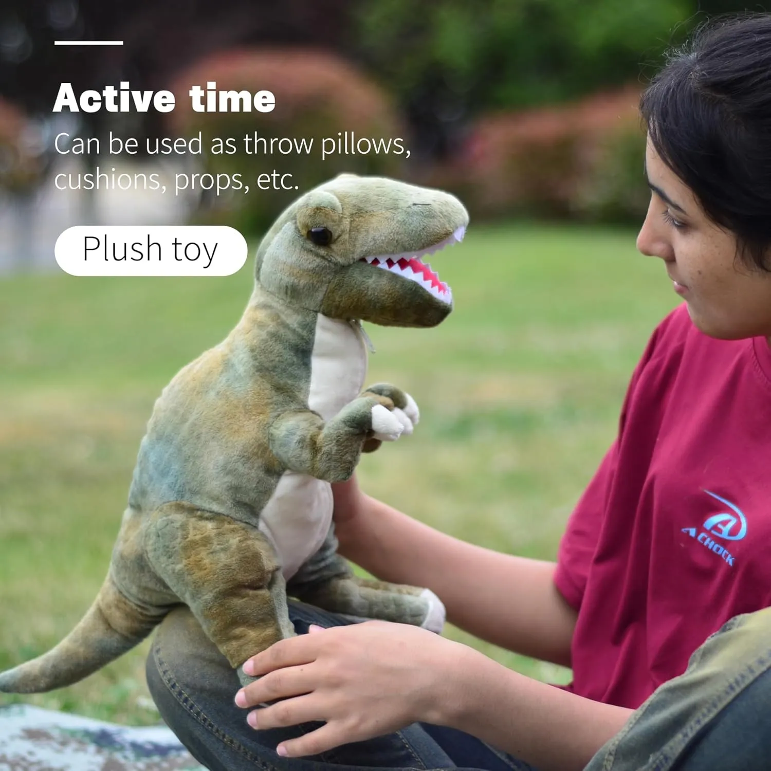 2 in 1 Dinosaur Stuffed Animal Weighted Dragon Plush for Adults & Kids Dinosaur Egg Plushies Toys for Boys Simulation Toy with Babies Inside for All Ages