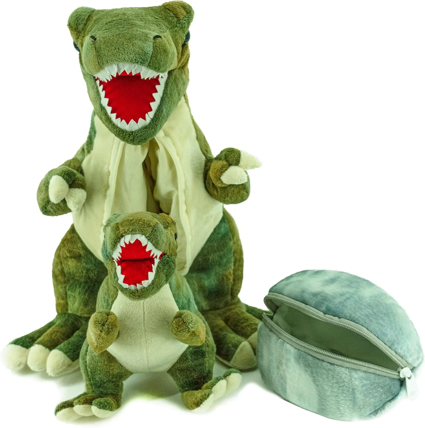 2 in 1 Dinosaur Stuffed Animal Weighted Dragon Plush for Adults & Kids Dinosaur Egg Plushies Toys for Boys Simulation Toy with Babies Inside for All Ages