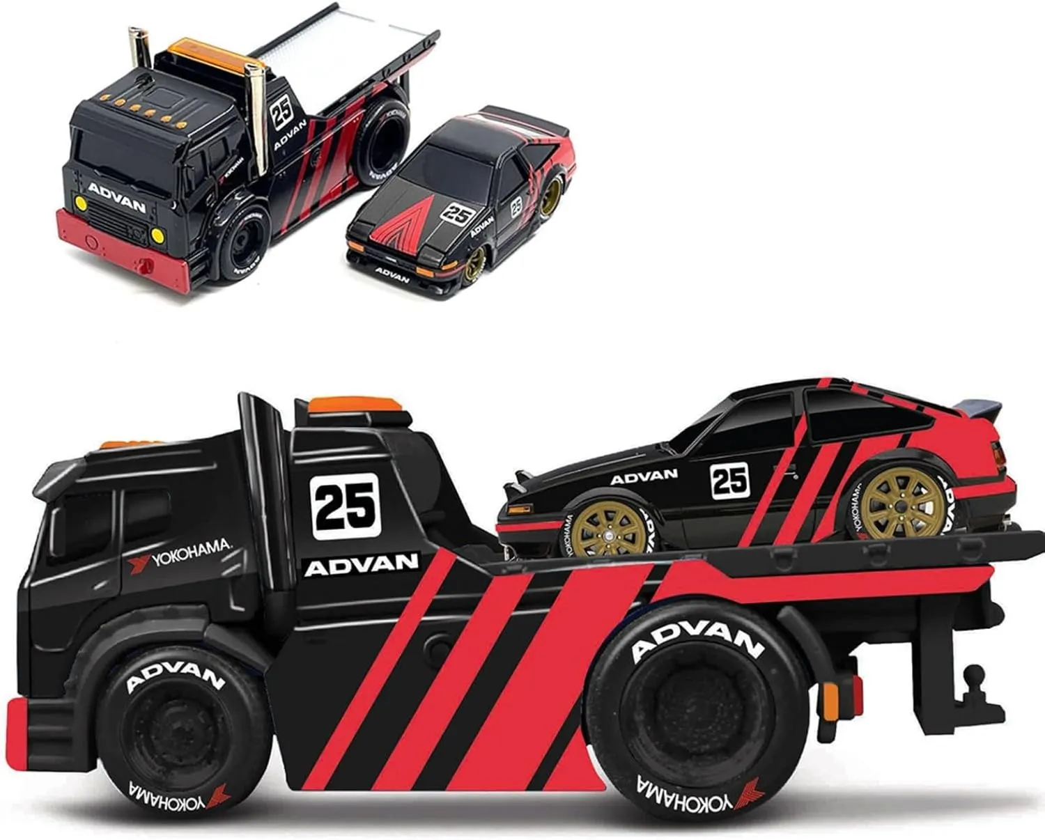 2024 New 1/64 Ae86 Alloy Diecast Model for 1983 ToyotaJDM Flatbed Trailer Muscle Machines Adult Vehicle Collection Gift