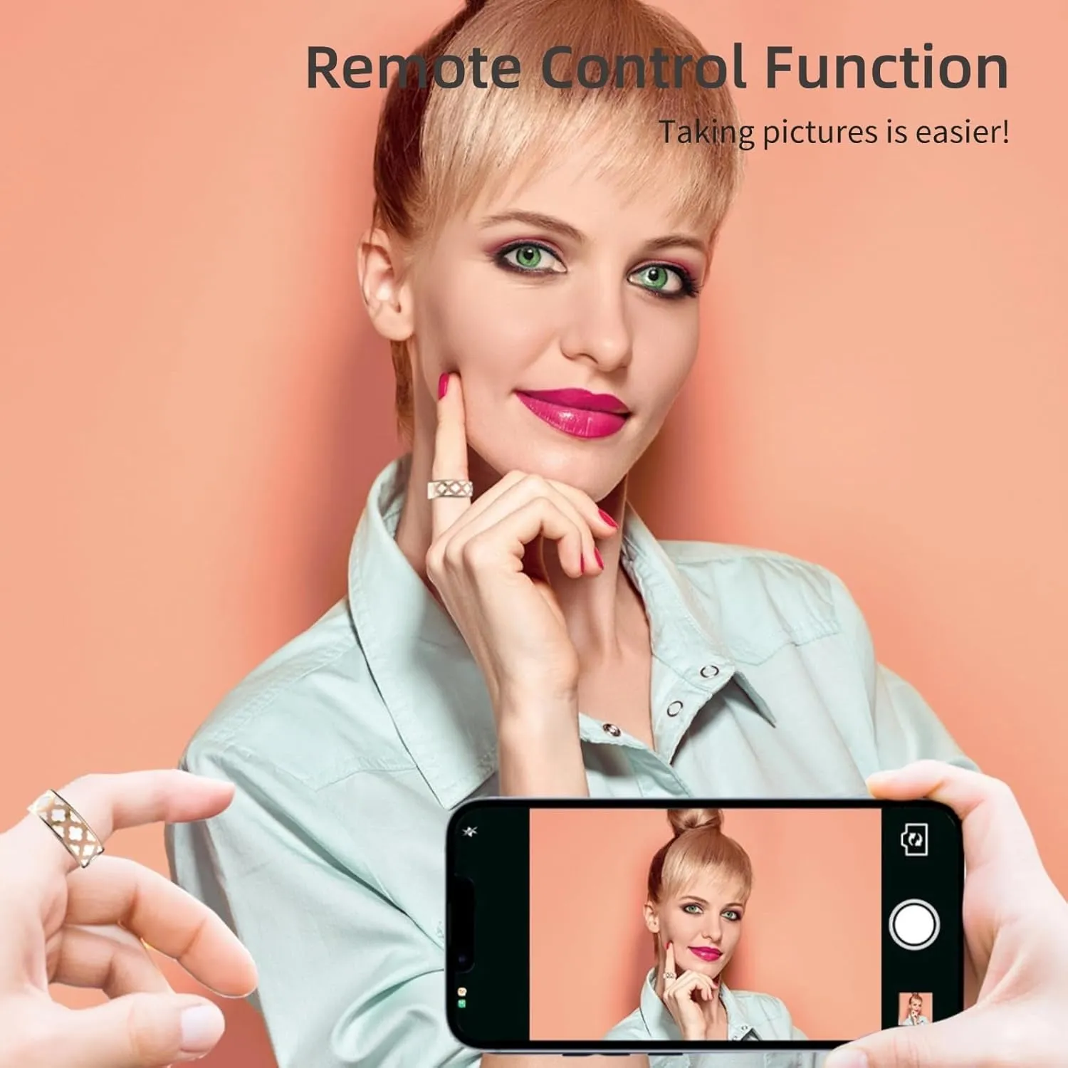 2025 Stylish Health Rings for Women, Fitness Tracker with Heart Rate Calories Sleep Step Tracker, IP68 Water Proof Wearable Smart Ring APP Control & Charging Case