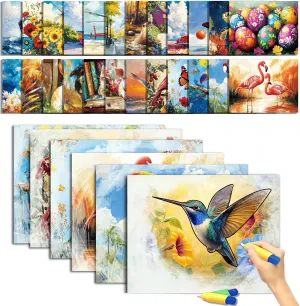 25 Pack Dementia Products for Elderly Reusable Water Doodle Coloring Set for Seniors Dementia Activities Animals Water Painting Toys for Alzheimer's Painting Gifts for Nursing Home Patients