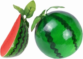 2pcs Lifelike Artificial Watermelon Slices Realistic Faux Fruit Decor for Boys and Girls Educational Simulation Fruit for Home Kitchen Party Displays for Photography Props