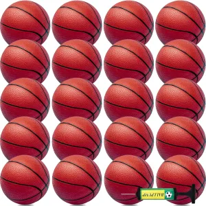 30Pcs 7" Inflatable Mini Basketball Balls Bulk Inflatable Small Basketballs Set, PVC Small Basketballs for Over The Door Basketball Hoop Games Party Favors Indoor Outdoor Play Adults Kids Pool Beach