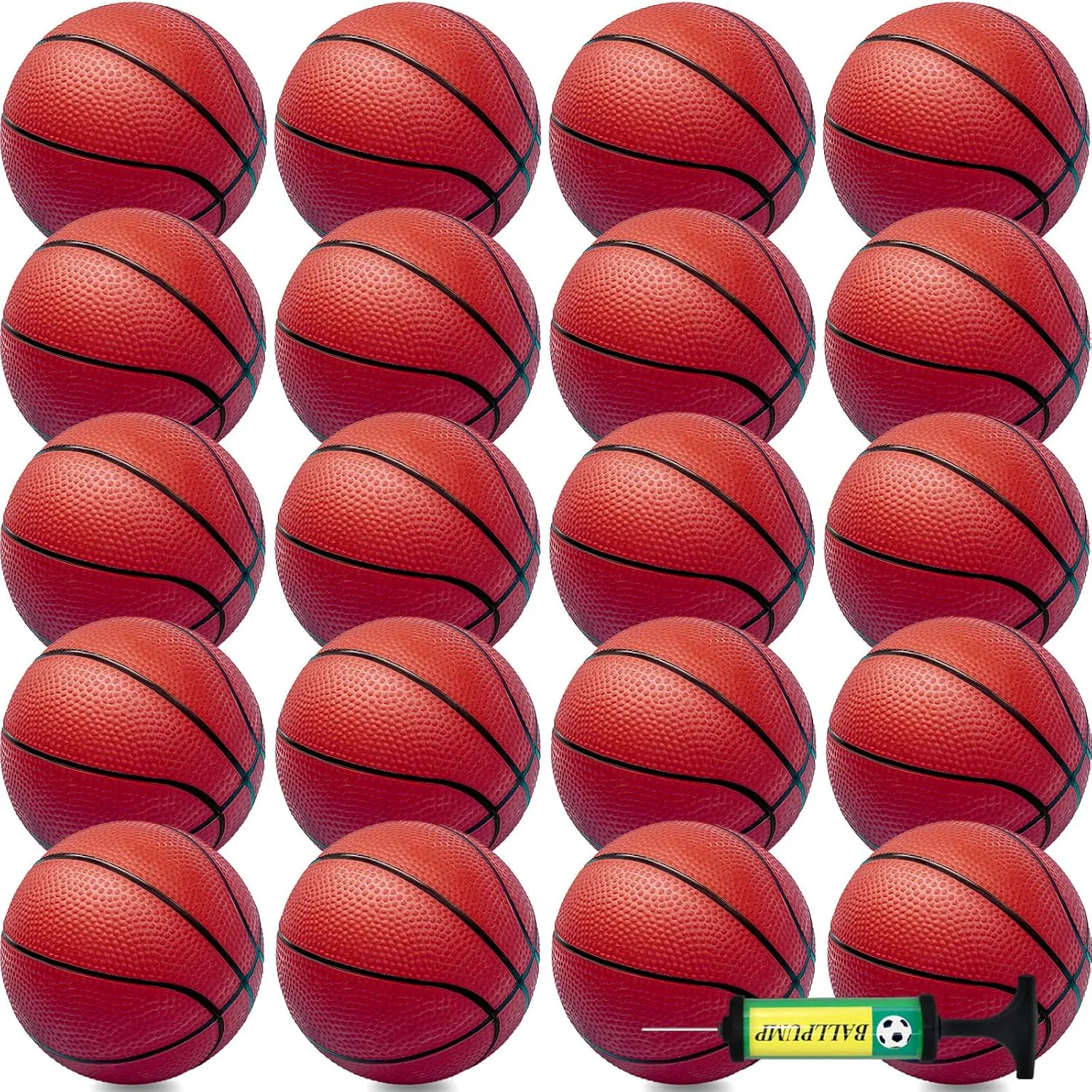 30Pcs 7" Inflatable Mini Basketball Balls Bulk Inflatable Small Basketballs Set, PVC Small Basketballs for Over The Door Basketball Hoop Games Party Favors Indoor Outdoor Play Adults Kids Pool Beach