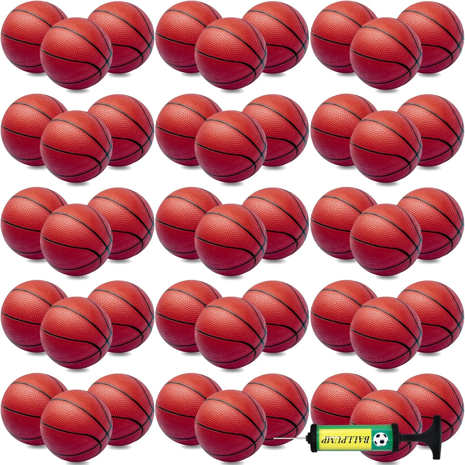30Pcs 7" Inflatable Mini Basketball Balls Bulk Inflatable Small Basketballs Set, PVC Small Basketballs for Over The Door Basketball Hoop Games Party Favors Indoor Outdoor Play Adults Kids Pool Beach