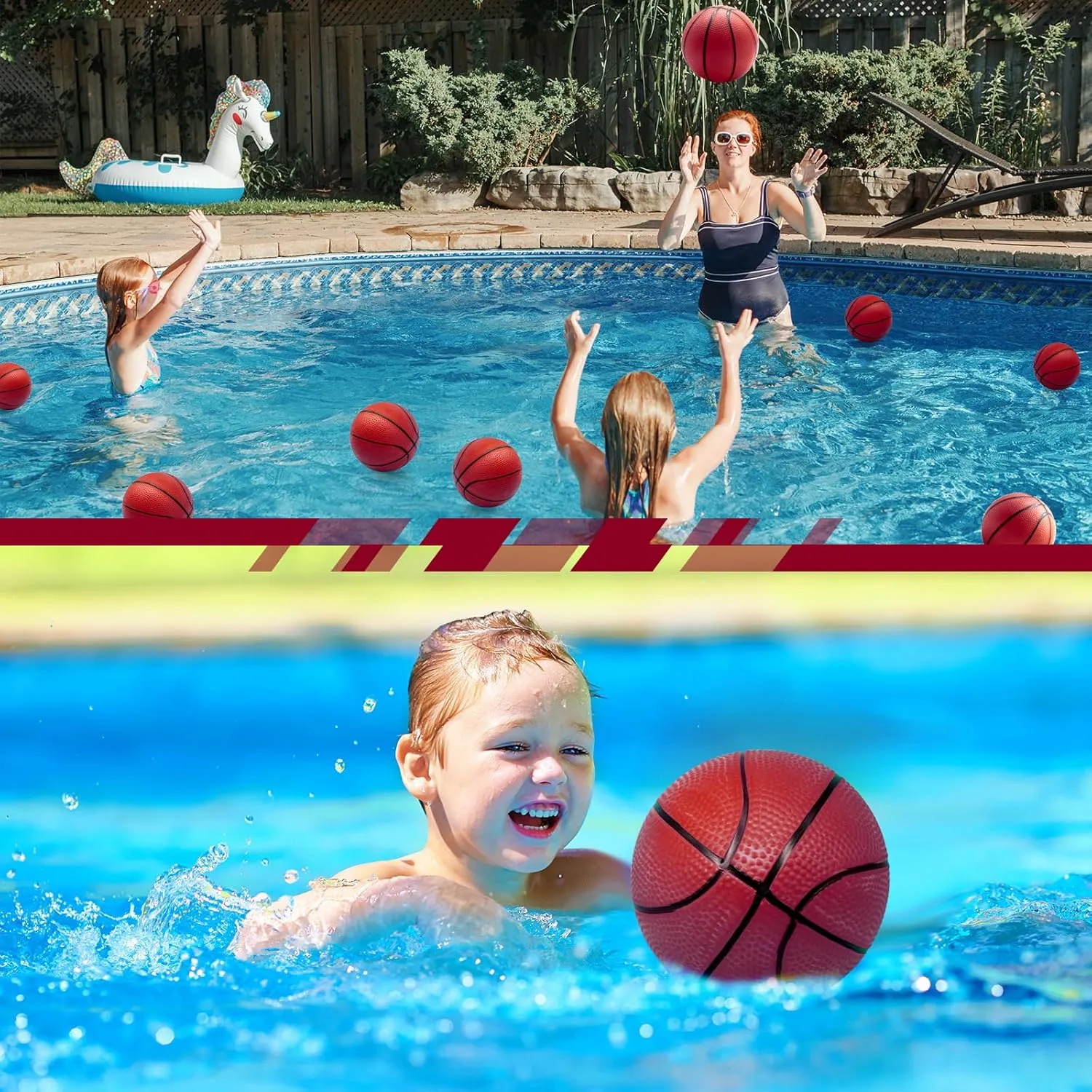 30Pcs 7" Inflatable Mini Basketball Balls Bulk Inflatable Small Basketballs Set, PVC Small Basketballs for Over The Door Basketball Hoop Games Party Favors Indoor Outdoor Play Adults Kids Pool Beach