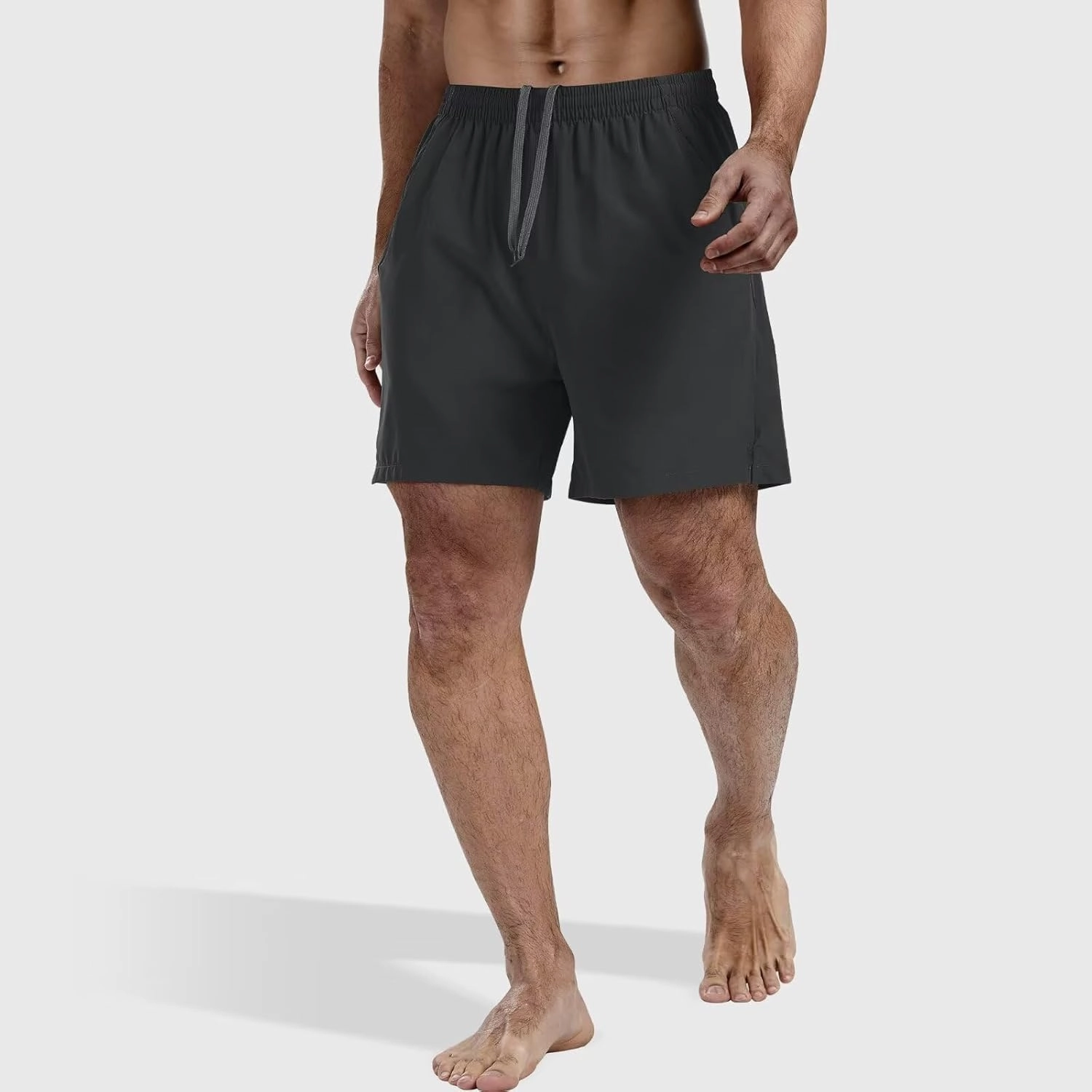 3 Pack Men's Athletic Running Shorts 5 Inch,Quick Dry Gym Workout Shorts with Zip Pockets
