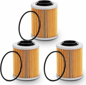3PCS 420956123 Oil Filter 420956120 for Can Am Maverick X3 Max Turbo R RR DS RS XRC XMR XRS XDS DPS 2017-2023, Ryker STD 600 900 ACE Sea-Doo Ski-Doo Spark 2 Up 3 Up SBT, 420256188 with O-Rings