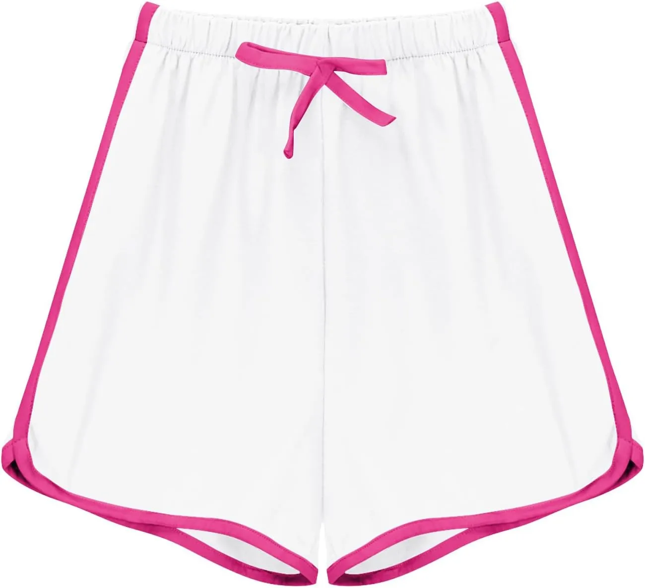 4-Pack Girls Athletic Shorts Casual Elastic Waist Kids Summer Running Dance Yoga Sports Shorts for for 3-11 Years