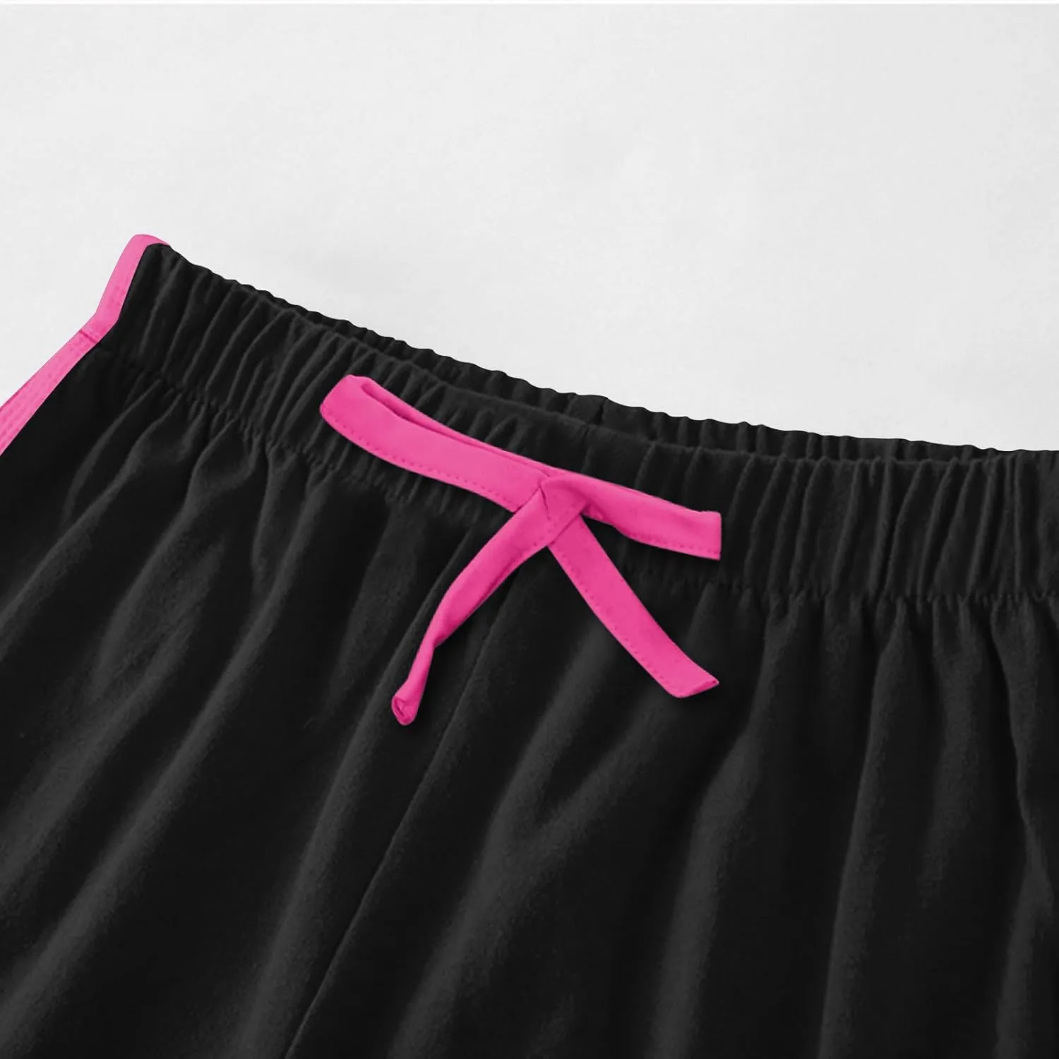 4-Pack Girls Athletic Shorts Casual Elastic Waist Kids Summer Running Dance Yoga Sports Shorts for for 3-11 Years