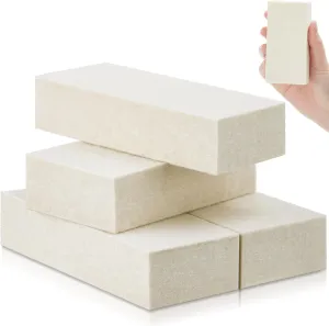 4 Pcs Thickened Felt Blocks for Sanding Polishing 1'' x 2'' x 4'' White Soft Felt Squeegee Wool Automotive Vinyl Wrapping Tool for Window Tinting No Scratches