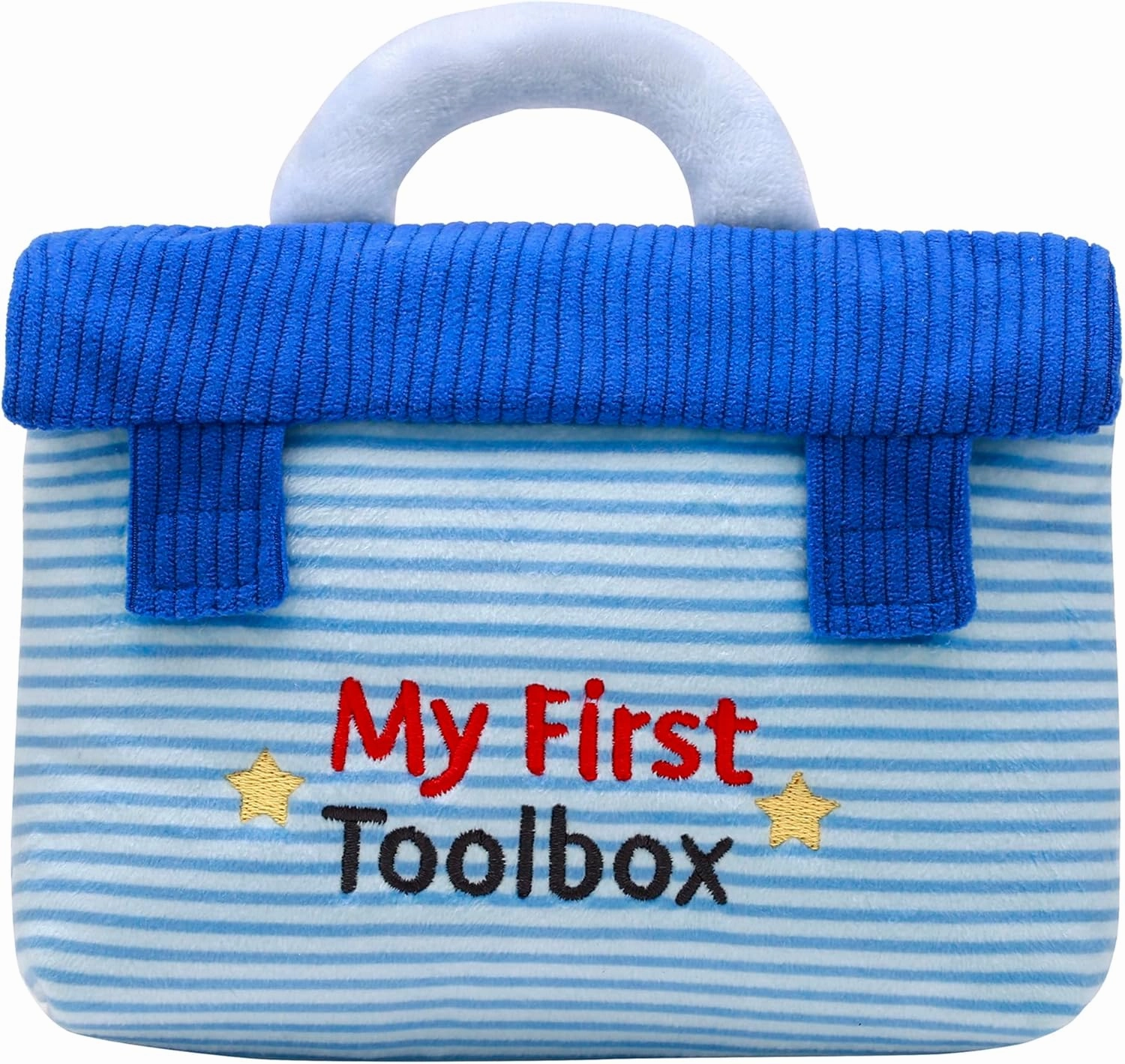 4 Piece Plush My First Toolbox Play Set with Sensory Toys for Baby, Multicolored, 6 inch