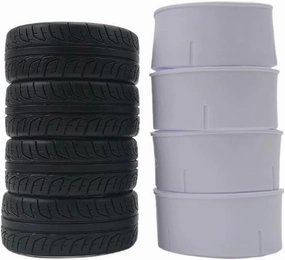 4pcs 1/10 Scale RC Car Drift Tires Soft Inserts On Road Touring Compatible with Hobby Models