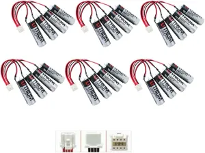 (6 Count) ER6V/3.6V 8000mah PLC Lithium Battery Replacement for Yaskawa HW0470360-A Motoman Robot YASKAWA HW0470360