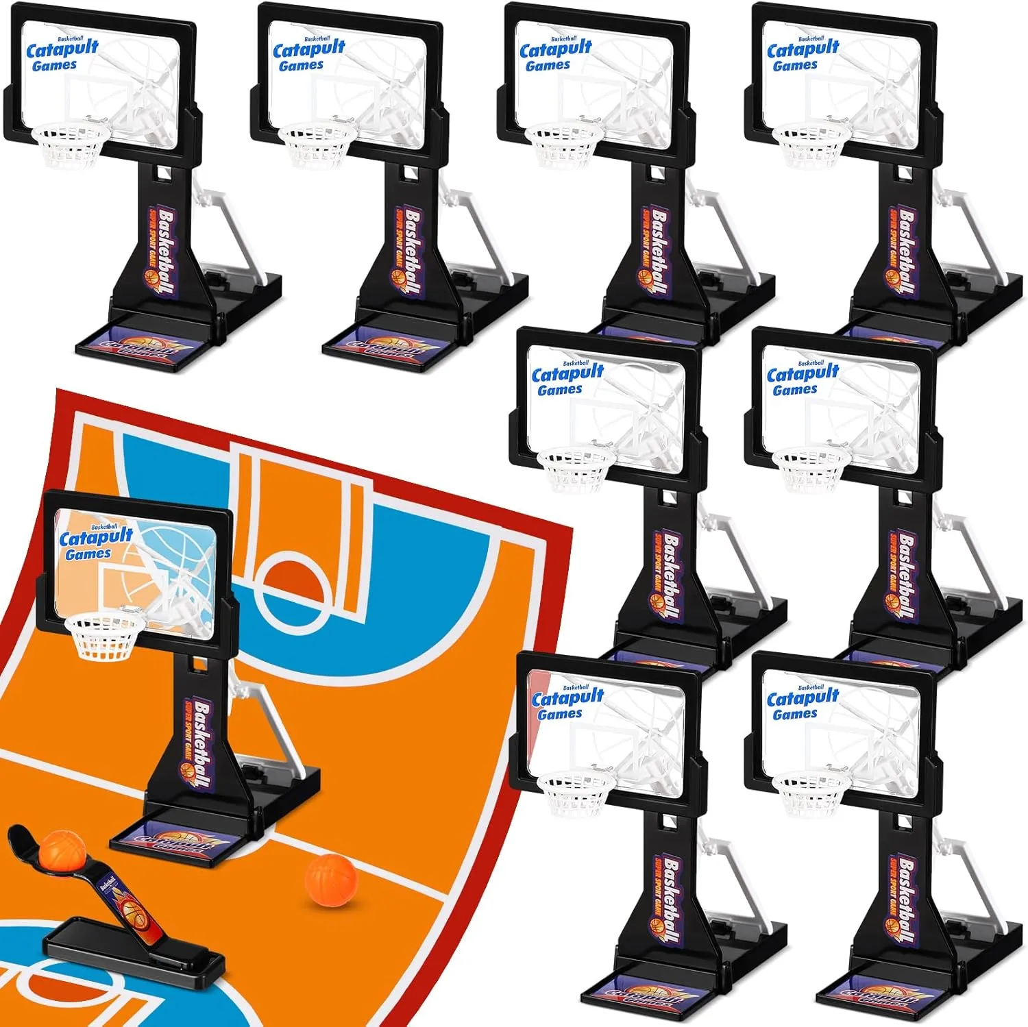 8 Pack Basketball Game Toys Tabletop Basketball Shooting Game Mini Desktop Basketball Game Gift Desk Games for Adults Office Relax Reduce Stress Basketball Prizes Party Favors Birthday Gift