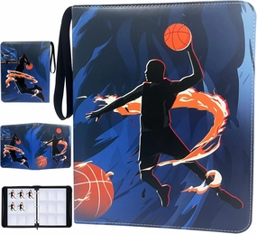900 Pockets Basketball Cards Binder,Trading Cards Holder Card Collectors Album,Trading Card Binder 9 Pocket with 50 Removable Sleeves for Basketball Card and Sports Card