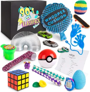 90's Flashpack | Flashback to All of Your Favorite Toys from The 1990s with This Fun Nostalgia Gift Box | Perfect Retro Nineties Present for Adults, College Students, Men, Women, Kids, and Teens