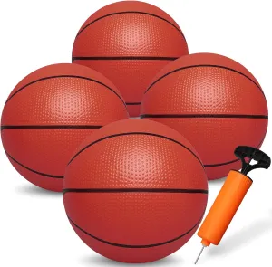 9.8inch Basketball for Kids Adults, 6 PCS PVC Toy Ball for Indoor Hoop, Pool Basketball for Toddler Adults Outdoor