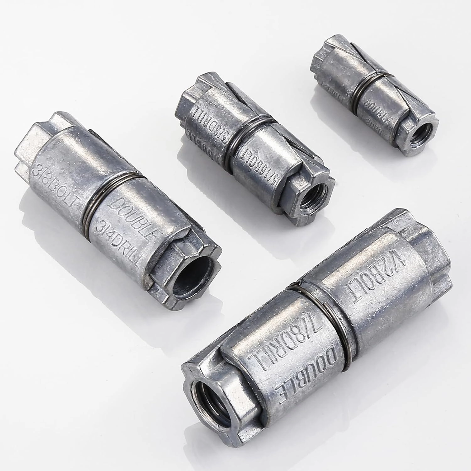 (25 pcs) 1/2x2-1/2 Outer diameter7/8 Double Expansion Anchor, Zinc Plated Double Expansion Shield Anchors, Double Expansion Shields,for Masonry, Concrete, Brick or Block