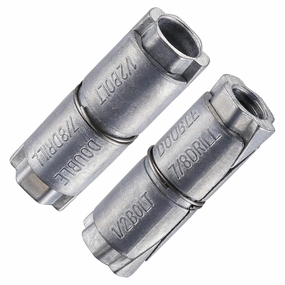 (25 pcs) 1/2x2-1/2 Outer diameter7/8 Double Expansion Anchor, Zinc Plated Double Expansion Shield Anchors, Double Expansion Shields,for Masonry, Concrete, Brick or Block