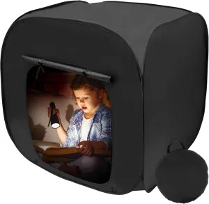 Akiky Sensory Tent for Kids Sensory Corner for Autism Kids Calm Down Tent to Play&Relax Helps with Autism,SPD,Anxiety&Improve Focus(Black Coating,35.43"x35.43"x35.43")