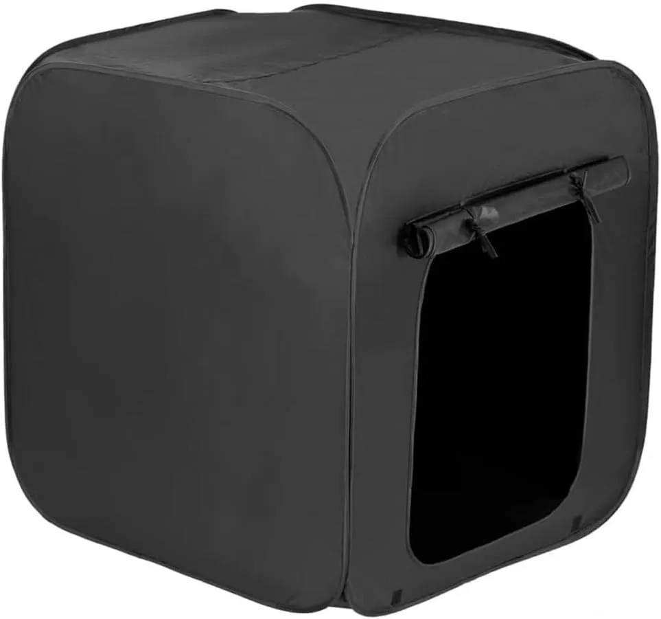 Akiky Sensory Tent for Kids Sensory Corner for Autism Kids Calm Down Tent to Play&Relax Helps with Autism,SPD,Anxiety&Improve Focus(Black Coating,35.43"x35.43"x35.43")