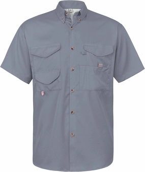 Alimens & Gentle Short Sleeve Fishing Shirt Wicking Fabric Sun Protection Casual Button Down Shirts