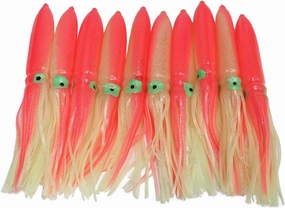 Alomejor Fishing Squid Skirts Lures Luminous Squid Skirts Trolling Lures Soft Silicone Lures for Saltwater Bass Salmon Trout