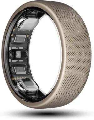 Amazfit Helio Smart Ring Health Tracker, Fitness Tracker Ring, No Subscription, Monitors Sleep, Heart Rate & Stress, Titanium Alloy, Fast 1.4-Hr Charging, Swim/Shower Water-Resistant (Size 12)