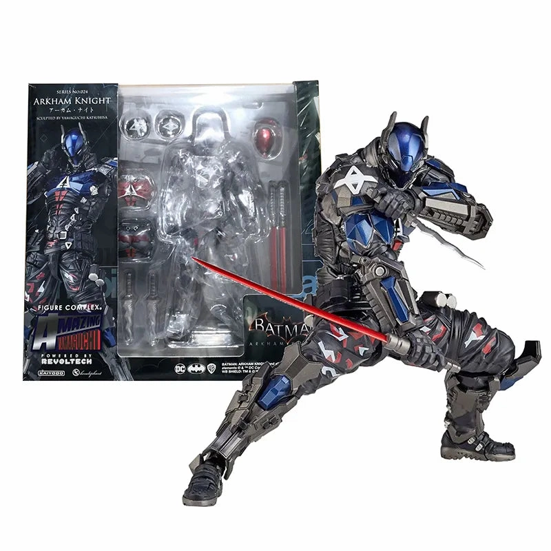 AMAZING YAMAGUCHI Arkham Knight Action Figure #024 Model PVC Bat 17cm Collection Movable Anime Figurine Toys for Child‘s Gifts
