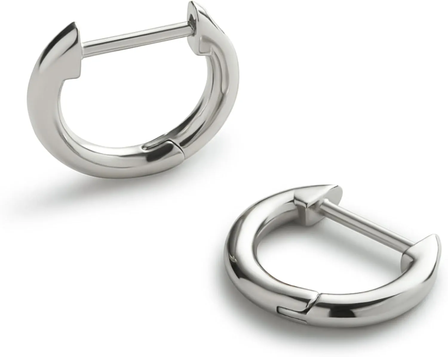 Ana Luisa Huggie Hoop Earrings for Women Trendy - Small Single & Double Hoops For Women - 14K Gold Plated, Silver Rhodium & Gold Two-Tone Hoop Earrings - Hypoallergenic, Water-Resistant & Tarnish-Free