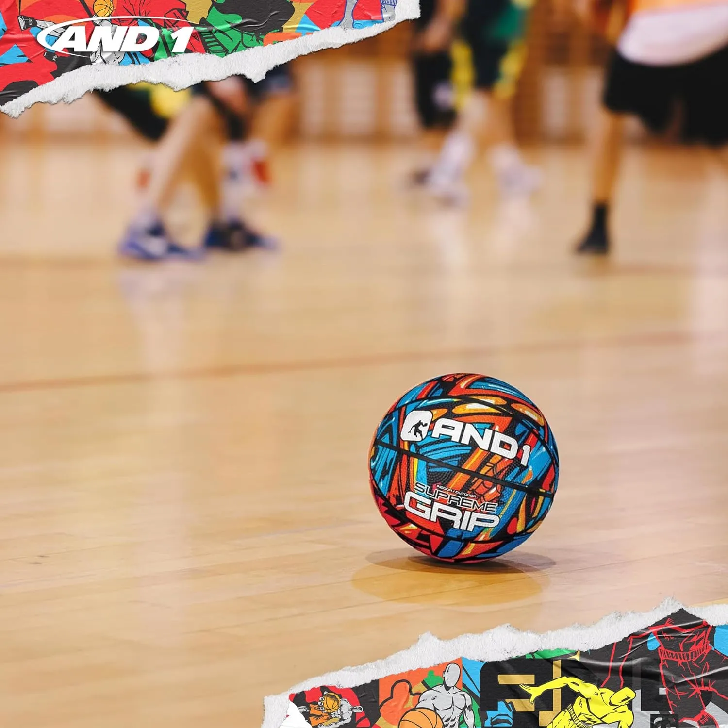 AND1 Mini Basketball 3 Pack Set for Kids (Deflated w/Pump Included): - Size 3 7-Inch Premium Youth Size Basketballs, Easy to Grip