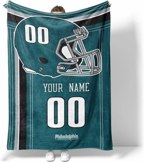 ANTKING Philadelphia Blanket Gifts for Men Women Boy Throw Blanket Custom Name and Number