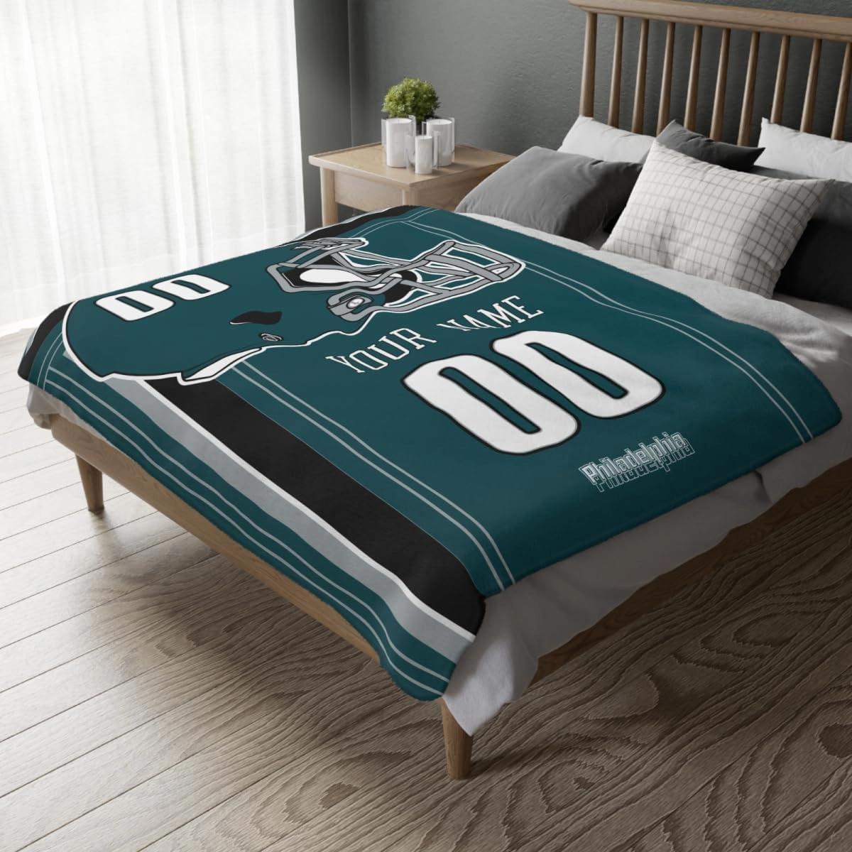 ANTKING Philadelphia Blanket Gifts for Men Women Boy Throw Blanket Custom Name and Number