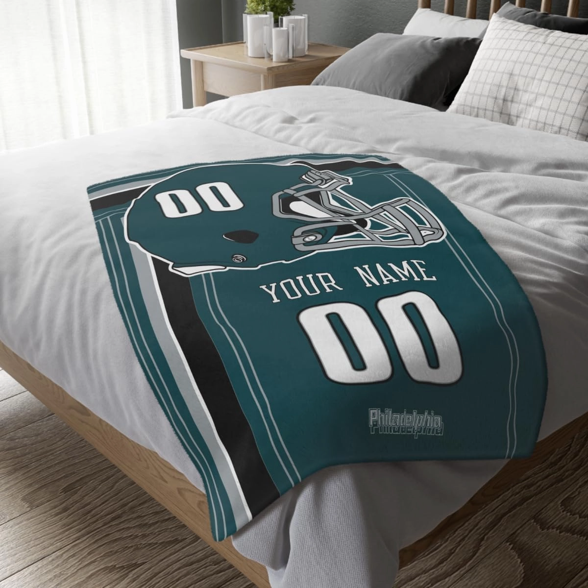 ANTKING Philadelphia Blanket Gifts for Men Women Boy Throw Blanket Custom Name and Number
