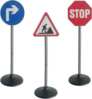 ARTFILIF Traffic sign toy Set Traffic educational Toys Simulation Street sign Toys 3 Road signs for Kids