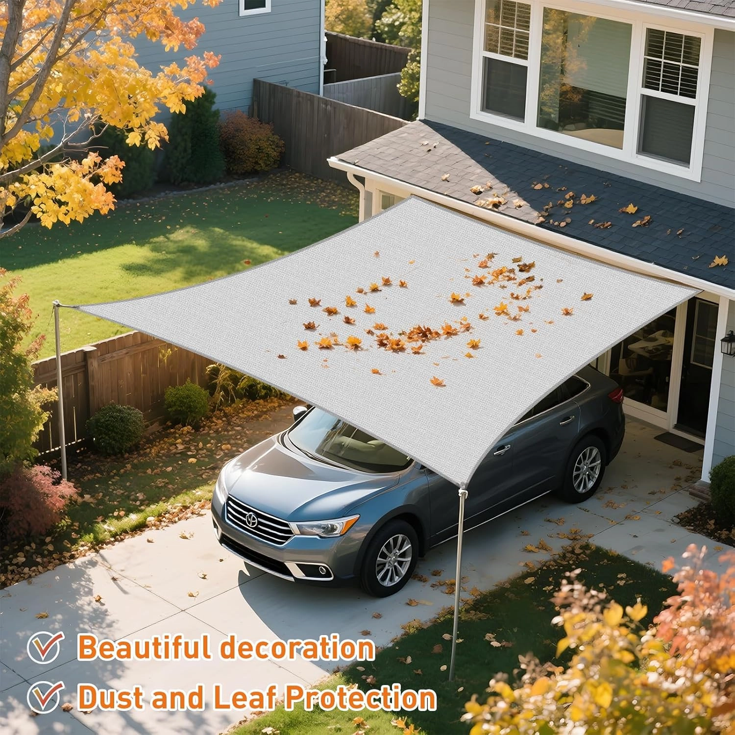 Artpuch Rectangular Breathable UV Block Sun Shade Sail Outdoor Covering Cloth for Deck, Backyard, 16'X20', Dark Grey (Customized Available)